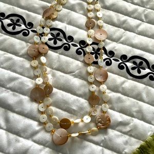 Beautiful two layer shell necklace